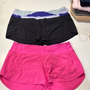 Lulu Pink and Black Shorts Set